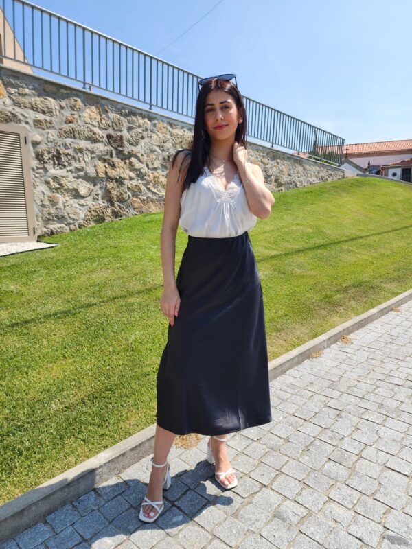 Top Creme Silvina Campos